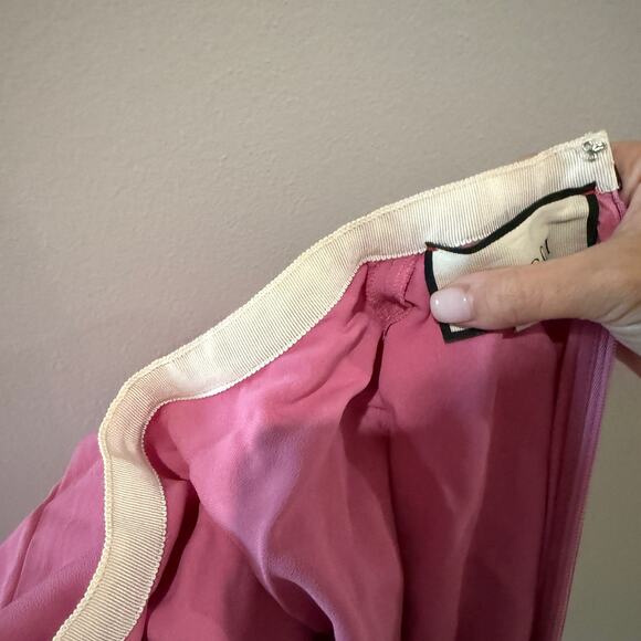 Gucci Cady Light Pink Grosgrain Trim Tunic Top - Picture 4 of 7